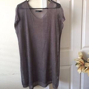 LF Millau Gray Mesh Coverup
